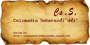 Csizmadia Seherezádé névjegykártya
